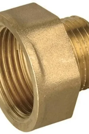 Prolunga ridotta esagonale in ottone Femmina/Maschio 1"x3/4" per acqua, gas, aria compressa, carburante, olio Nuova Collezione