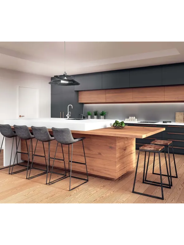 Offerta Limitata Lampadario a sospensione moderno con vetro antracite a 1 luce per cucina FB-0148