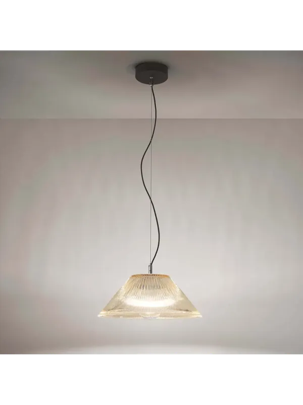 Ordina Subito Lampadario a sospensione con vetro ambra a 1 luce per cucina FB-0142
