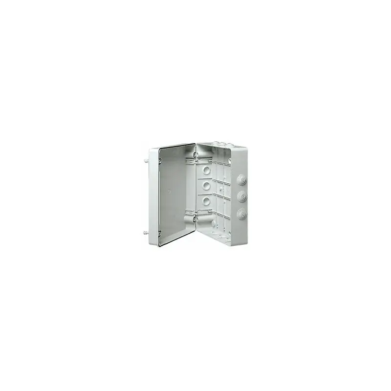 Solo Oggi faeg 13409 scatole stagne passacavi e coperchio con viti plastica e cerniera 380x300x120 ip55 fg13409