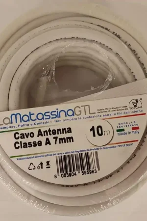 Sconto Cavo sat Go-At Topline classe A 7mm 10 metri bianco-MTVSATA++7BI10