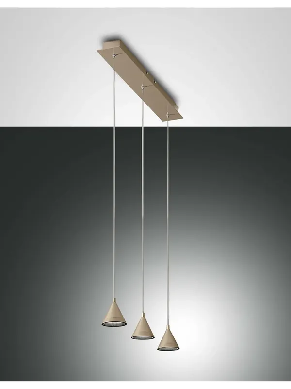 Lampadario a sospensione oro moderno led 3 luci per cucina camera FB-0126 Promo Stagionale