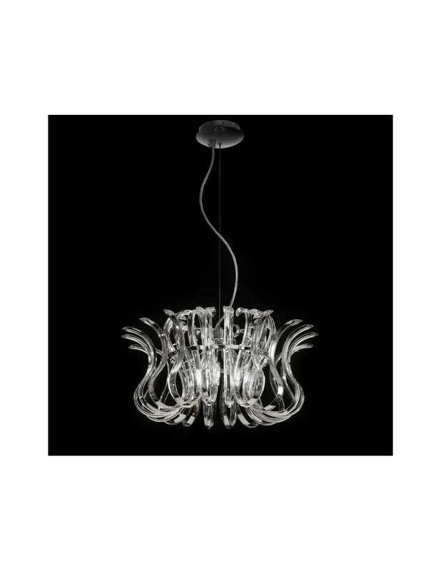 Promozione Wave 234.150 Metal lux lampadario classico in vetro
