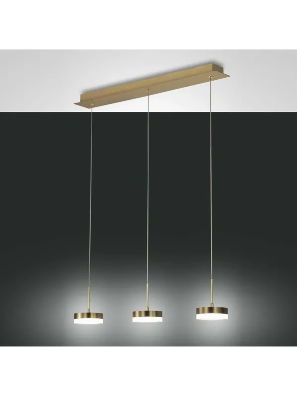 Lampadario a sospensione moderno led ottone 3 luci per cucina soggiorno FB-0120 Offerta Del Giorno
