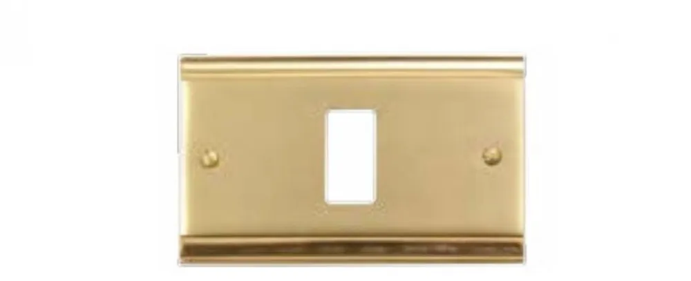 Nuova Collezione Placca magic 8 posti Cal 9008-ottone satinato