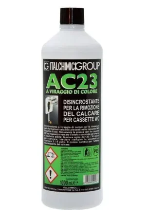 AC23 DISINCROSTANTE A VIRAGGIO DI COLORE per cassette scarico WC 1000ml Promo Stagionale