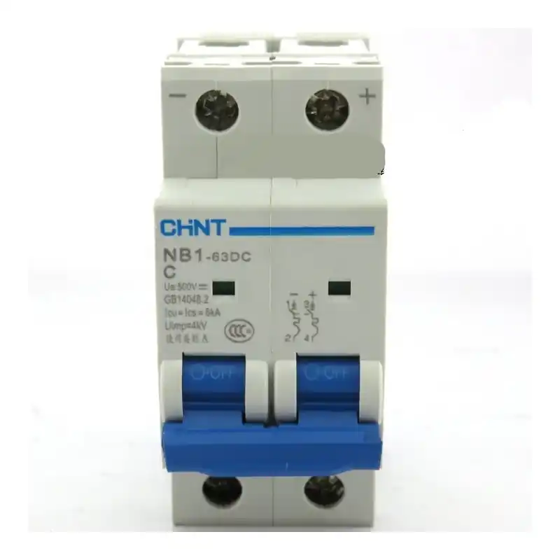 Vendita Finale interruttore modulare da guida din in cc 10a 500vdc 2poli 2moduli 6ka chint 88210 182718