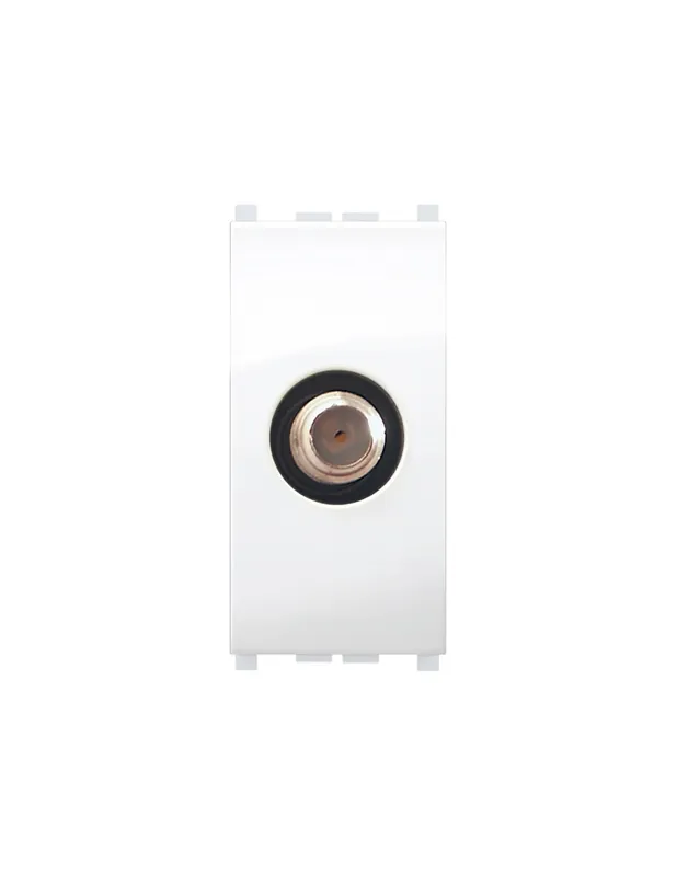 Presa coassiale TVSAT diretta MiVida connettore F Bianco adattabile Vimar Plana Spedizione Espresso