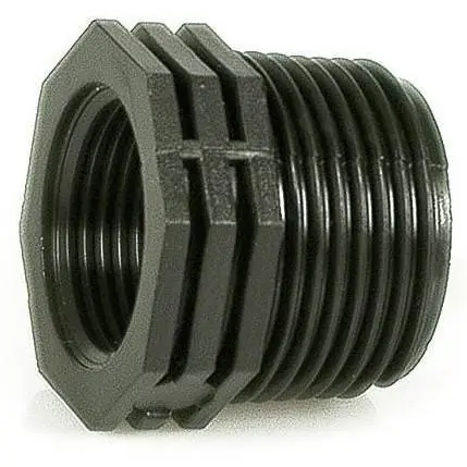 Riduzione in plastica nera attacco Maschio-Femmina 2x1"¼ Sconto