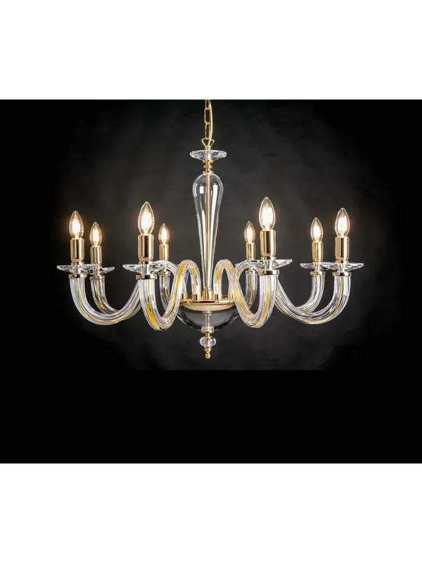 Lampadario classico in cristallo a 8 luci Design Swarovsky coll. sparta Offerta