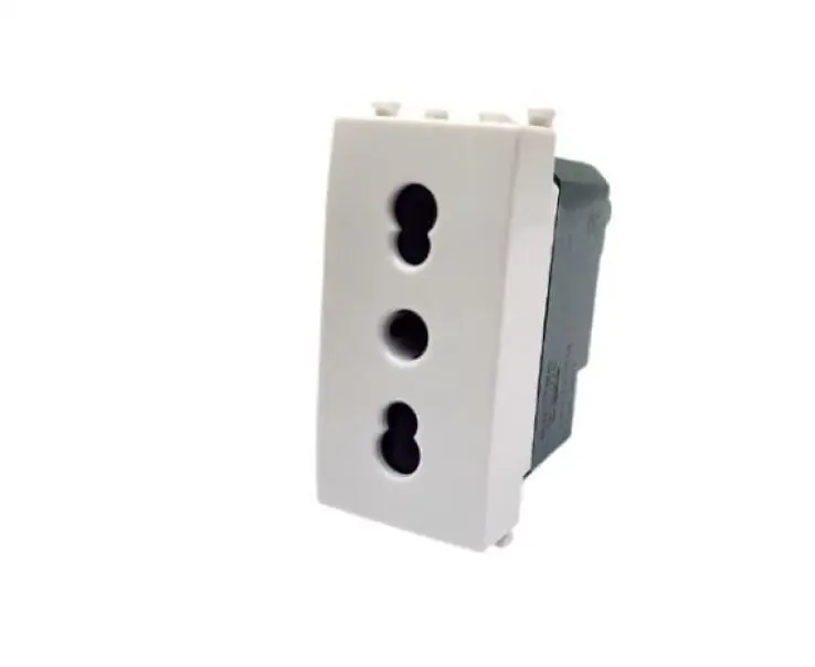 Presa bivalente Gem compatibile Vimar Plana 14203 16A bianco - 618B GEM-F618BI Promozione Esclusiva