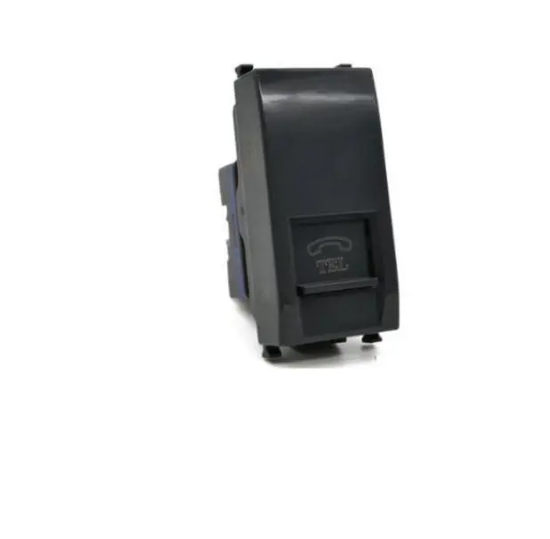 Prezzo Basso Presa telefonica Gem compatibile con Vimar Plana 14320 nero - 623N