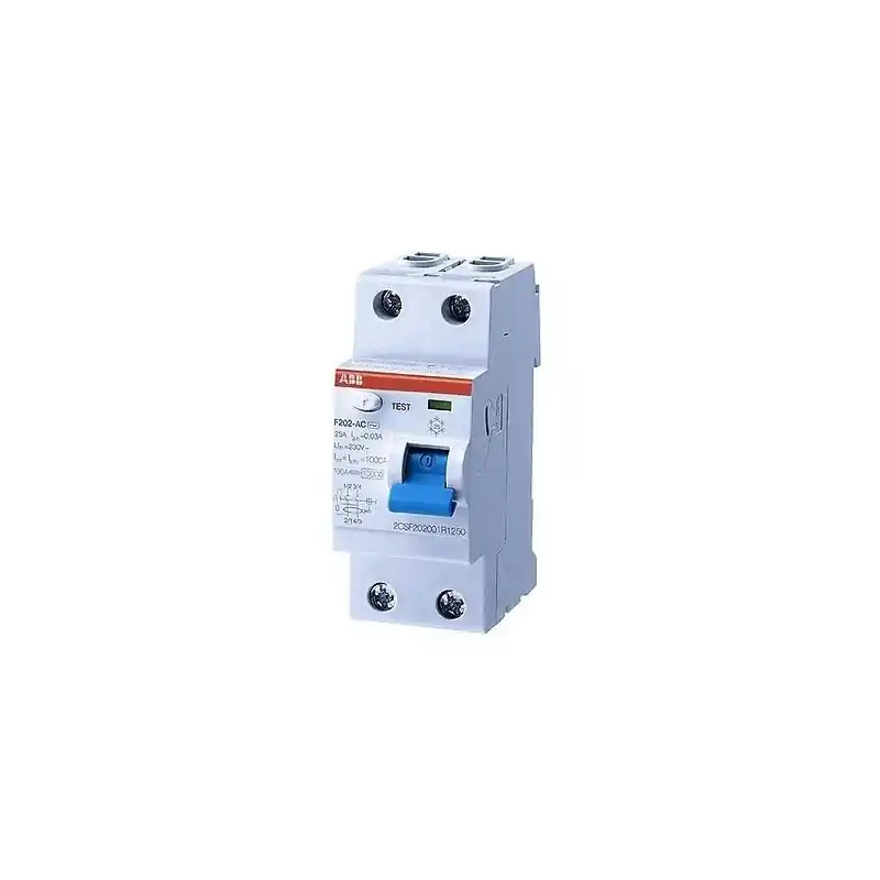 Prezzo Ridotto abb f202 ac 16a 10ma interruttore differenziale puro 2poli f427799