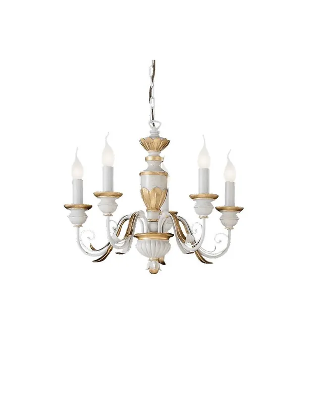 Acquista Ora Ideal Lux Firenze SP5 lampadario stile classico E14 40W