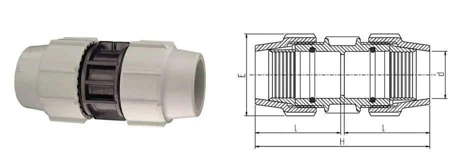 Offerta Del Giorno RACCORDO MANICOTTO GIUNTO TUBO POLIETILENE PLASSON Ø 32x32