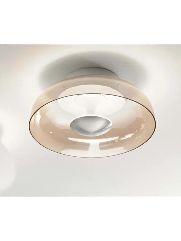 Promo Stagionale Plafoniera moderna a led in vetro design ambra per camera soggiorno FB-0065