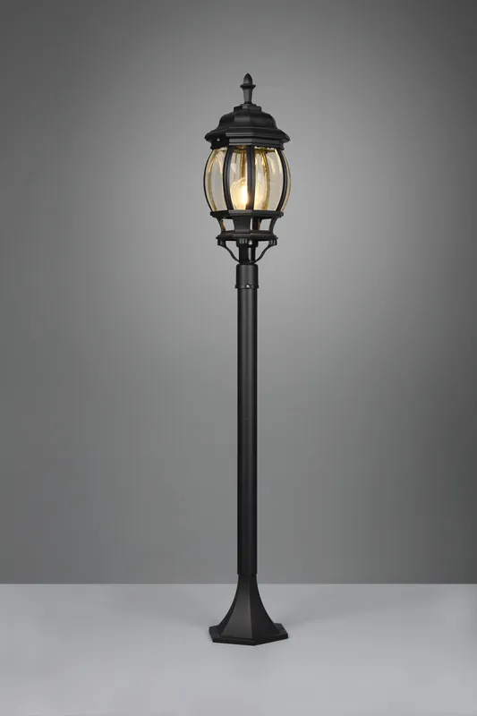 ELVO PALO DA ESTERNO BOMBATO FUTouchdimmerONE DI ALLUMINIO NERA E VETRO TRASPARENTE H. 100CM IP44 Promozione Esclusiva