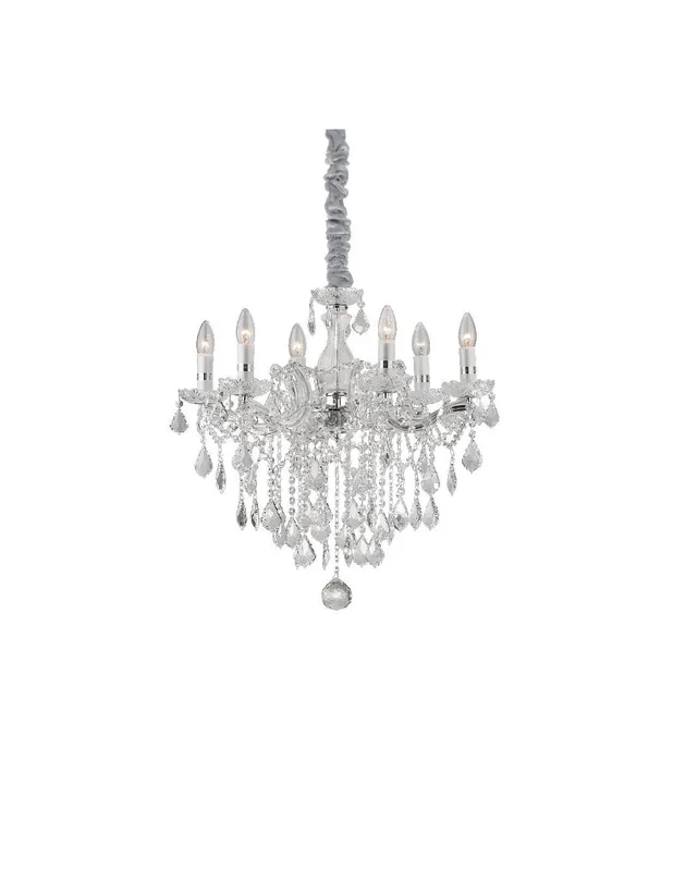 Sconto Ideal Lux Florian SP6 lampadario da soffitto classico a 6 luci E14 40W