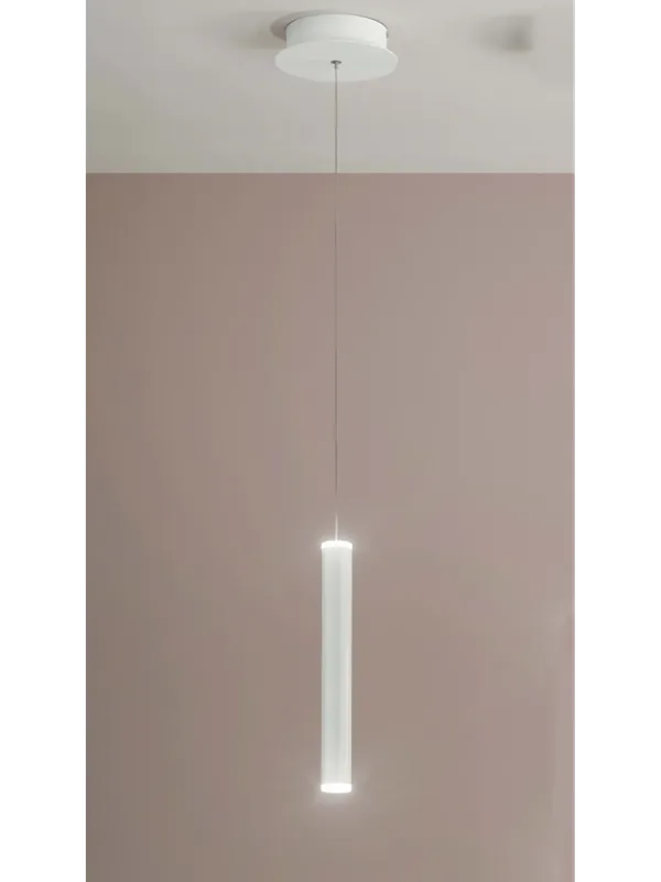 Lampadario a sospensione a led moderno design bianco per cucina camera FB-0054 Reso Gratuito