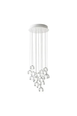 Spedizione Espresso Fabbian Multispot Beluga F32 A24 lampadario moderno 20 luci
