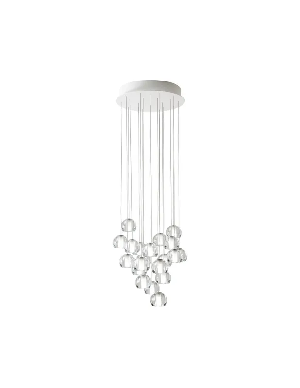 Spedizione Espresso Fabbian Multispot Beluga F32 A24 lampadario moderno 20 luci