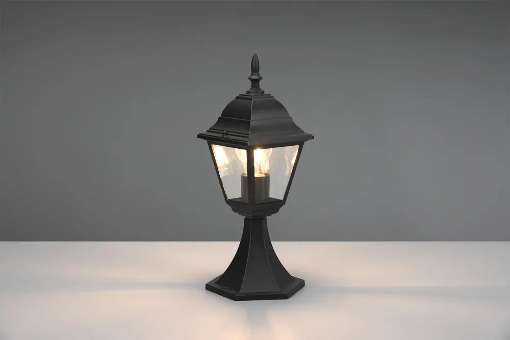 LIVENZA PALO SEGNAVIALI DA ESTERNO 4 LATI FUTouchdimmerONE DI ALLUMINIO NERA E VETRO TRASPARENTE H. 36,5CM IP44 Prezzo Scontato