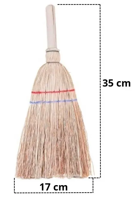 Scopino saggina 2 cuciture con manico legno Quantità Limitata