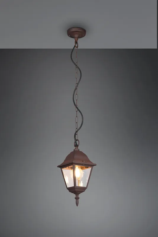 Sconto LIVENZA SOSPENTouchdimmerONE DA ESTERNO 4 LATI FUTouchdimmerONE DI ALLUMINIO RUGGINE E VETRO TRASPARENTE H. 83CM IP44
