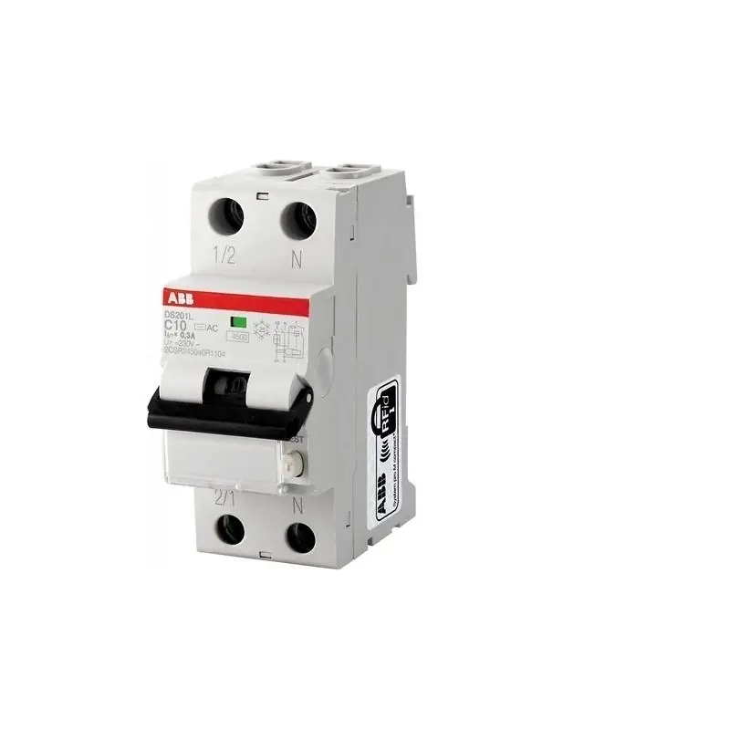 Prezzo Basso abb ds201 l interruttore differenziale magnetotermico 4,5ka 1p+n ac c10 30ma ds1lc10ac30