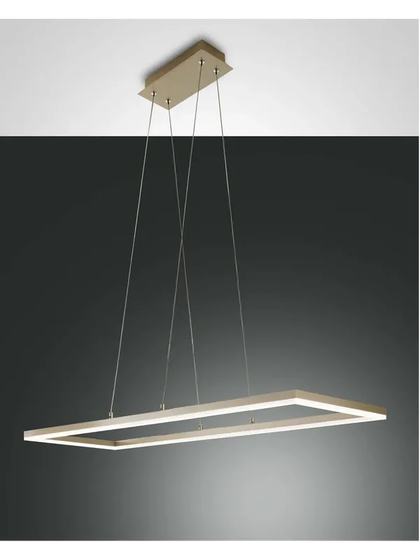 Lampadario a led moderno rettangolare design oro ufficio camera FB-0043 Novità