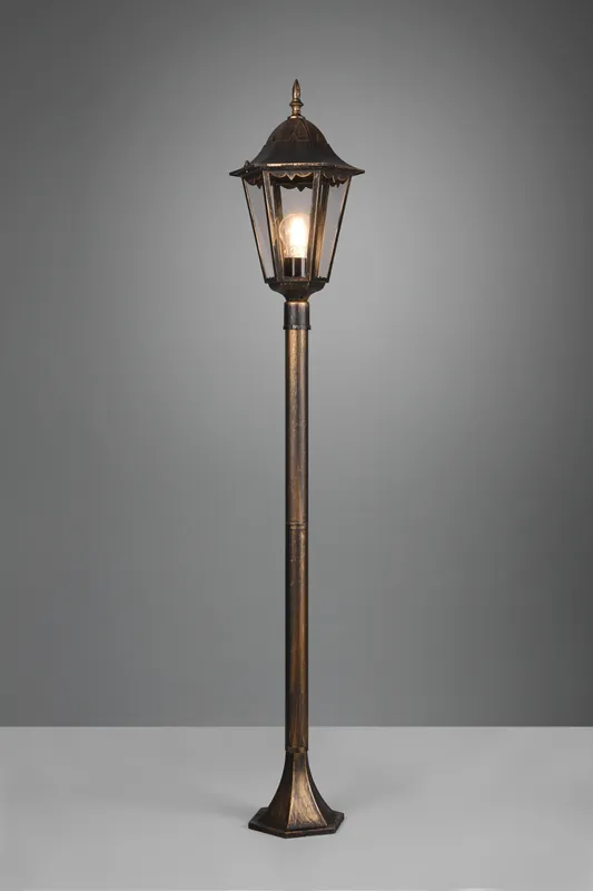 Compra Adesso MELLA PALO DA ESTERNO 6 LATI FUTouchdimmerONE DI ALLUMINIO RUGGINE E VETRO TRASPARENTE H. 120CM IP44