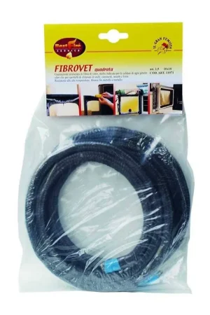 Guarnizione di tenuta quadrata per vetro stufa camino 8x8 mm in fibra di vetro resistente al calore, lunghezza 2,5 metri Miglior Prezzo
