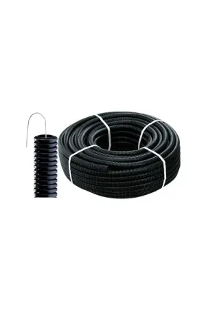 Compra Online corrugato elettrico flessibile diametro 20 pieghevole nero con tirafilo matassa da 100 metri pa7925