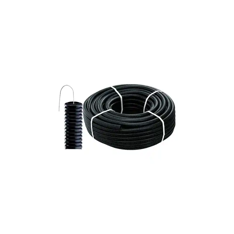 corrugato elettrico flessibile diametro 25 pieghevole nero con tirafilo matassa da 50 metri pa7933 Economico