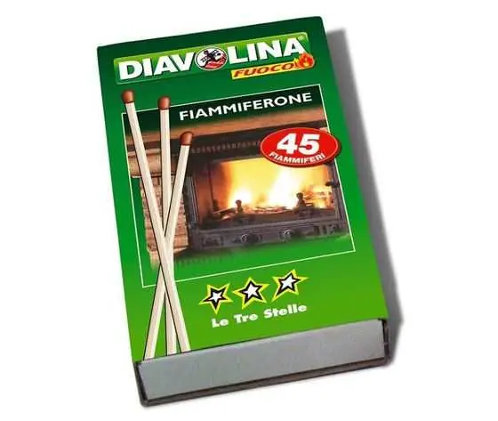 FIAMMIFERONI DIAVOLINA 90mm 45PZ Prezzo Ridotto