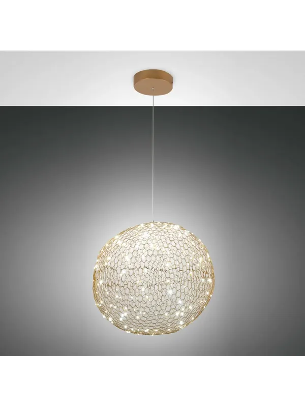 Esclusivo Lampadario a led moderno oro sfera D.50cm per camera soggiorno FB-0021