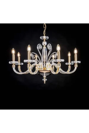 Subito Disponibile Lampadario classico in cristallo a 8 luci Design Swarovsky coll. corinto