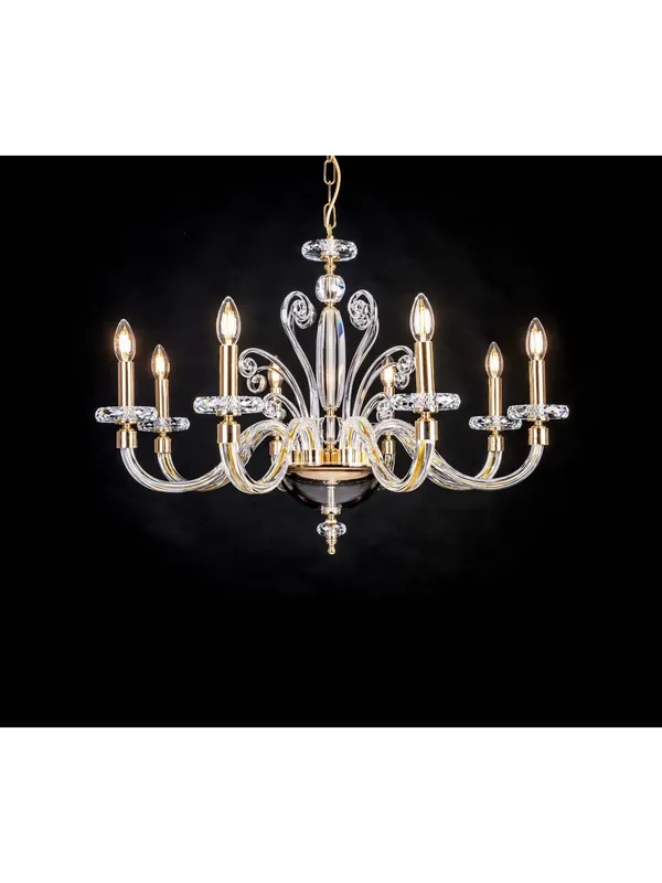 Subito Disponibile Lampadario classico in cristallo a 8 luci Design Swarovsky coll. corinto