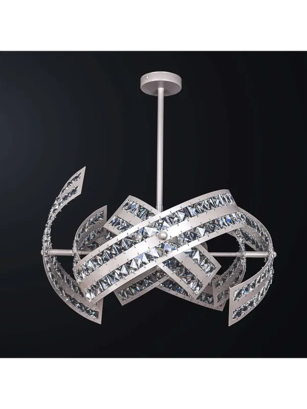 Bestseller Lampadario moderno tortora e cristallo fasce a 4 luci BGA 3428-4