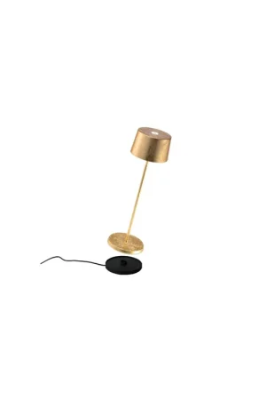 Zafferano Olivia lampada scrivania senza fili foglia oro Acquista Ora