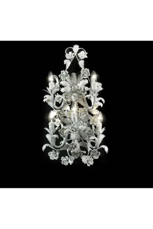 Bestseller Applique classico lusso con rose in ceramica a 5 luci luxury r026