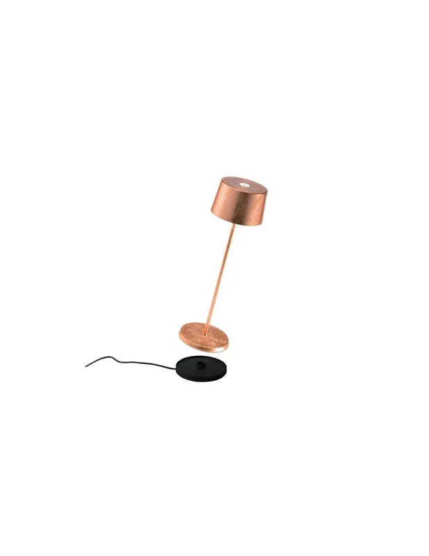 Super Prezzo Zafferano Olivia lampada a batteria di design finitura foglia rame