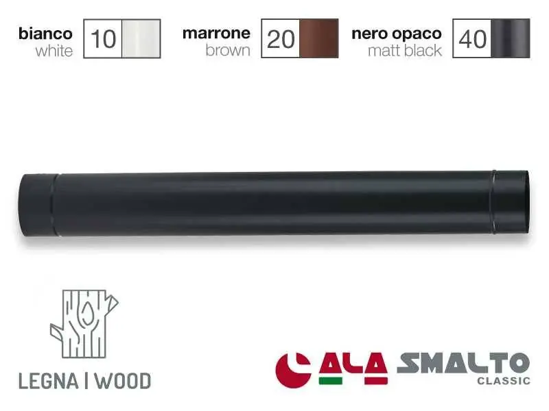 Soddisfatti O Rimborsati TUBO SMALTATO NERO OPACO ALA Ø12cm 100cm