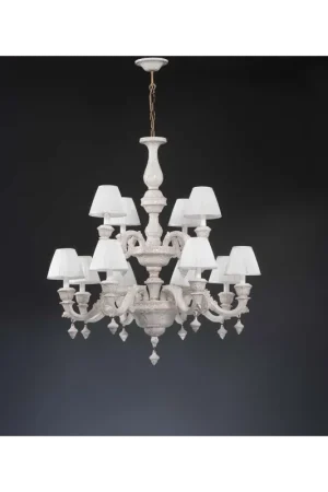 Super Prezzo Lampadario classico lusso ceramica bassano antico a 12 luci luxury r021