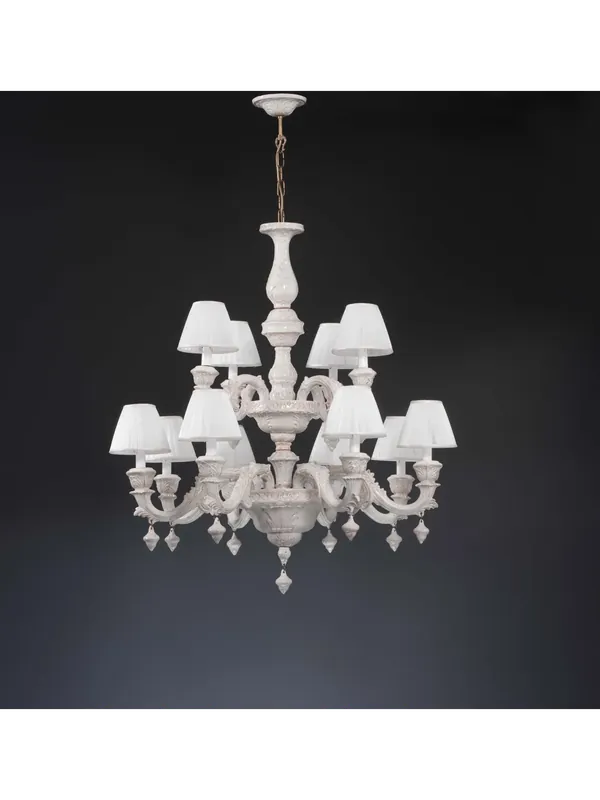 Super Prezzo Lampadario classico lusso ceramica bassano antico a 12 luci luxury r021