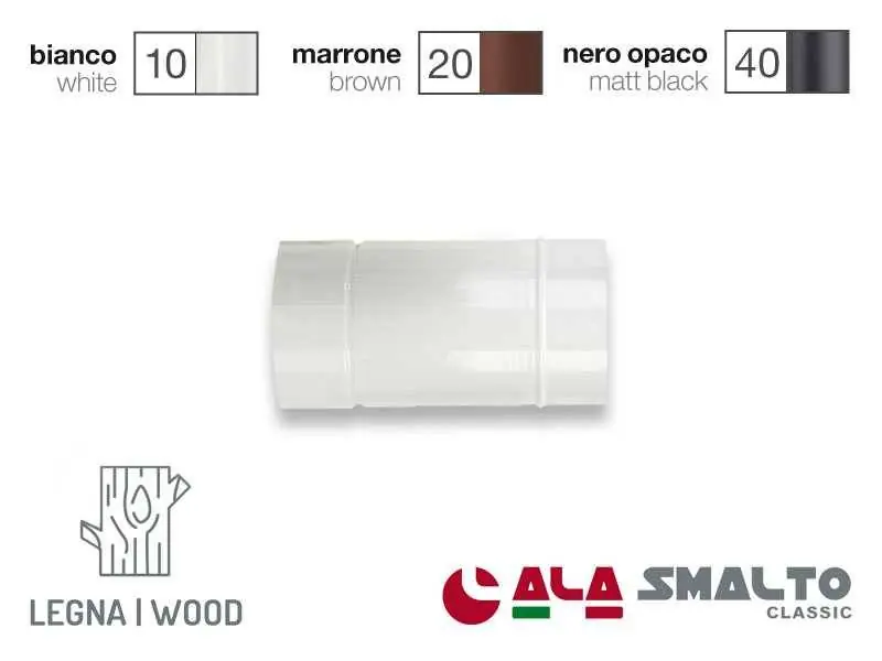 Ultima Occasione TUBO SMALTATO BIANCO ALA Ø10cm 25cm