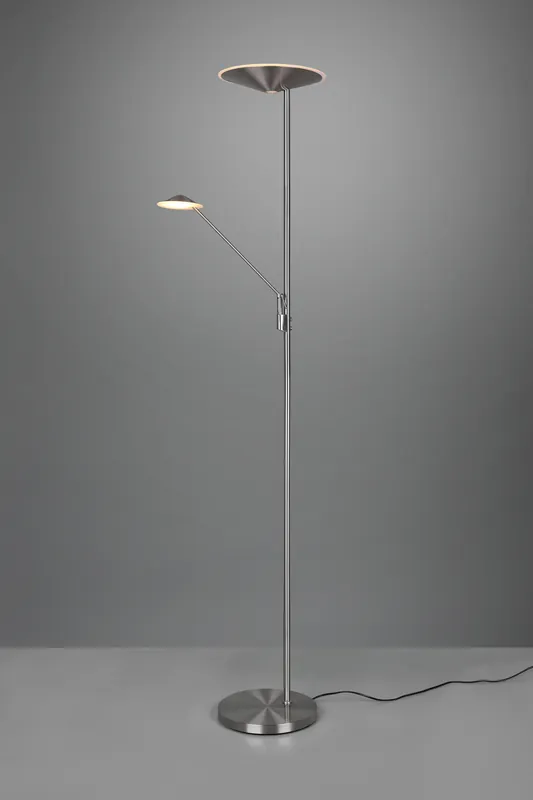 Compra Oggi Stesso BRANTFORD PIANTANA LED METALLO ACCIAIO CON LUCE DA LETTURA CON INTERRUTTORI TOUCH SEPARATI REGOLAZIONE INTENTouchdimmerTA‘ E TEMPERATURA DI COLORE H. 180CM