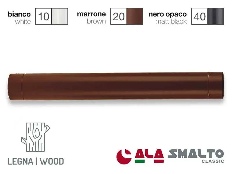 TUBO SMALTATO MARRONE ALA Ø10cm 100cm Sconto