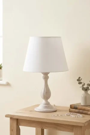 Acquista Ora Lume grande classico in legno cipria sbiancato shabby chic 1 luce esse 816/bg