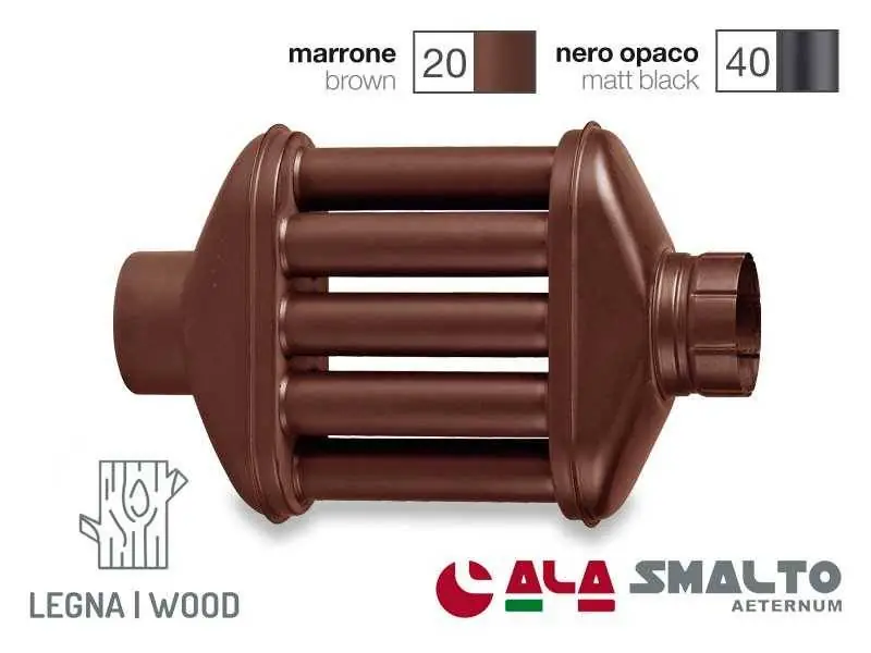 Diffusore scambiatore di calore porcellanato a 8 tubi cilindrici ALA marrone Ø 13 cm Compra Online